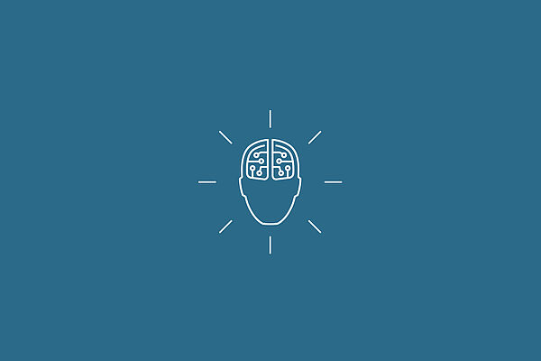 Pictogramme représentant un cerveau illuminé, symbole des ressources intarissables de Dauphine Executive Education, formation continue de l'Université Paris Dauphine-PSL