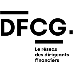 Logo de DFCG, partenaire du Certificat Digitalisation de la fonction finance en formation continue de Dauphine Executive Education (Université Paris Dauphine-PSL)