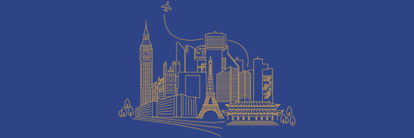 Visuel représentant Paris (La Tour Eiffel), Londres (Le Big Ben) et Pékin symbolisant les objectifs de l'Executive MBA Dauphine-PSL en formation continue de Dauphine Executive Education (Université Paris Dauphine-PSL)